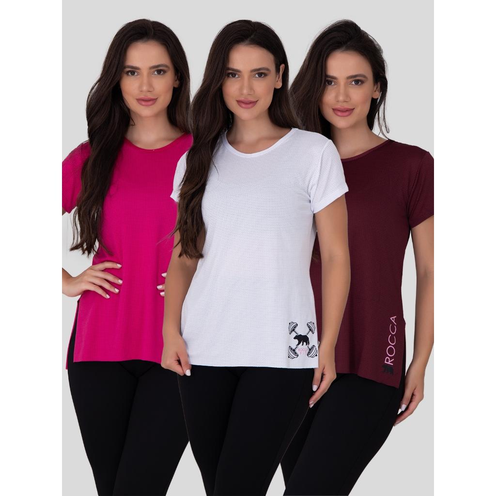 Kit 3 Blusas Dry Fit Tecido De Poliamida O Melhor Tecido Para Malhar
