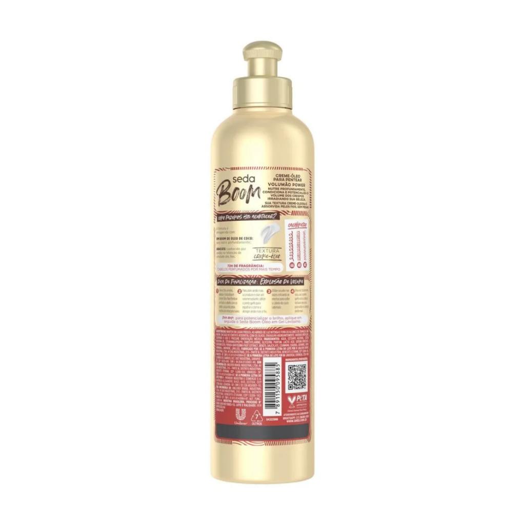 Creme Para Pentear Seda Boom Volumão Black 350ml