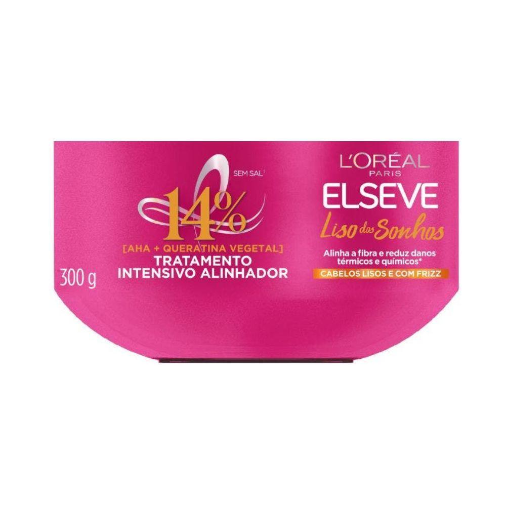 Creme De Tratamendo Elseve Liso Dos Sonhos Aha + Queratina Vegetal 300g