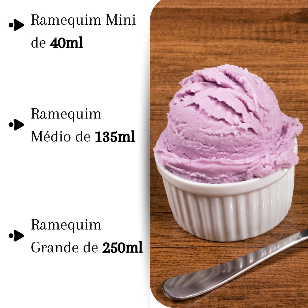Kit 6 Ramequim Porcelana Branco Pequeno Médio Ou Grande