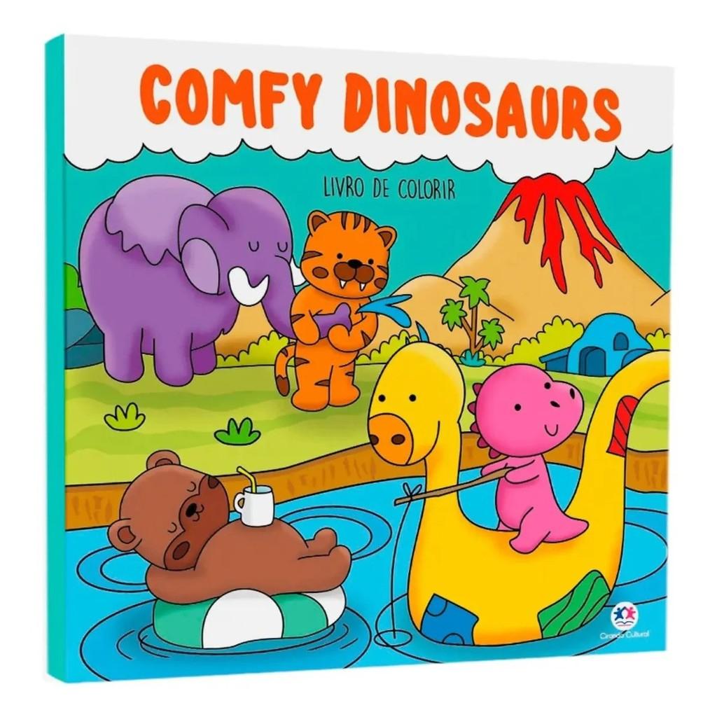 Comfy Dinosaurs - Para Colorir
