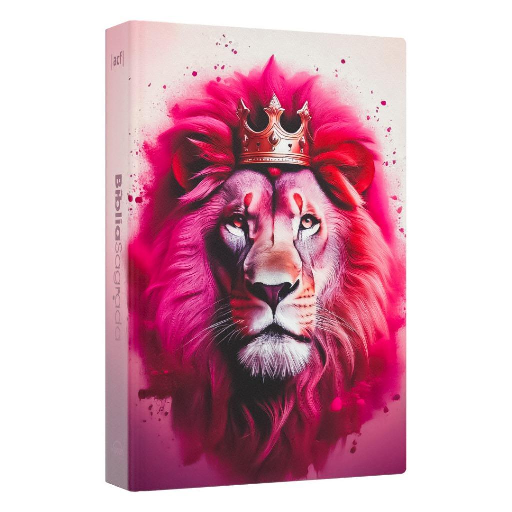 Kit Bíblia Sagrada Acf Leão Judá Rosa + Bíblia Sagrada Bkj Estrela De Davi