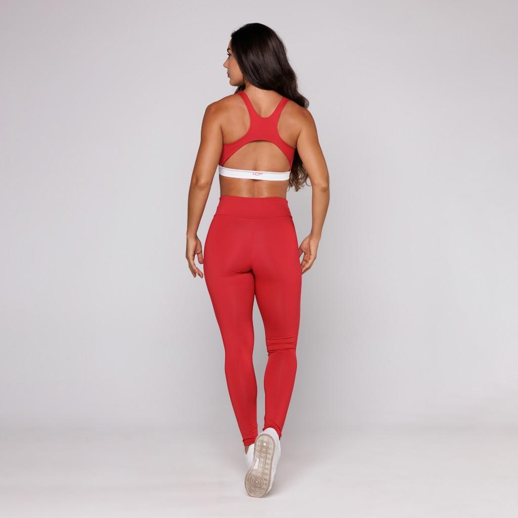 Conjunto Fitness Feminino Academia Top Curvatura Na Base E Legging Básica Treino Coleção Essential