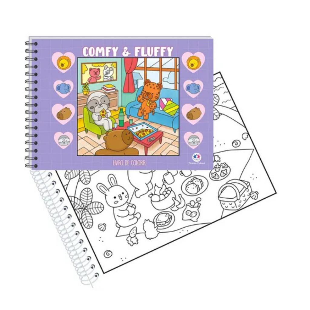 Comfy And Fluffy Purple - Para Colorir Capa Dura