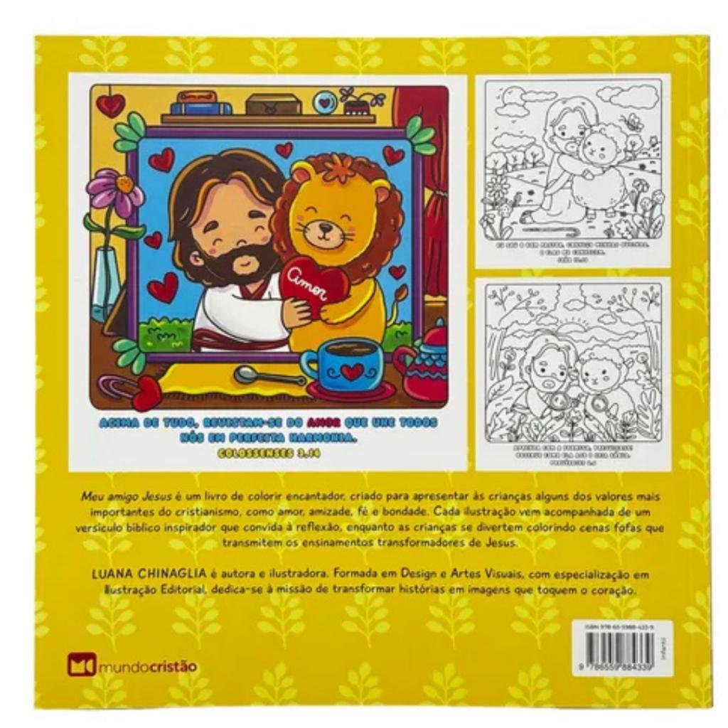 Meu Amigo Jesus Livro De Colorir Com Versículos Bíblicos