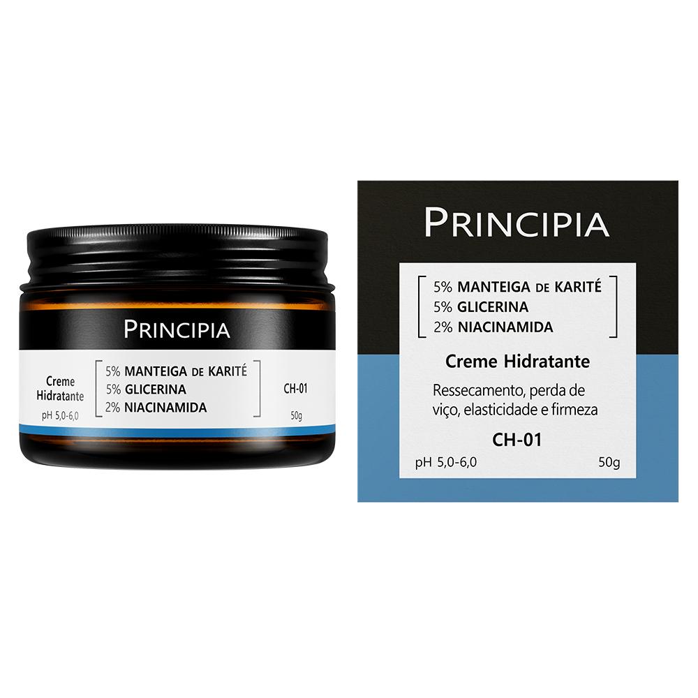 Creme Hidratante Facial 5 Manteiga De Karité + 5 Glicerina + 2 Niacinamida Ch-01principia - 50g