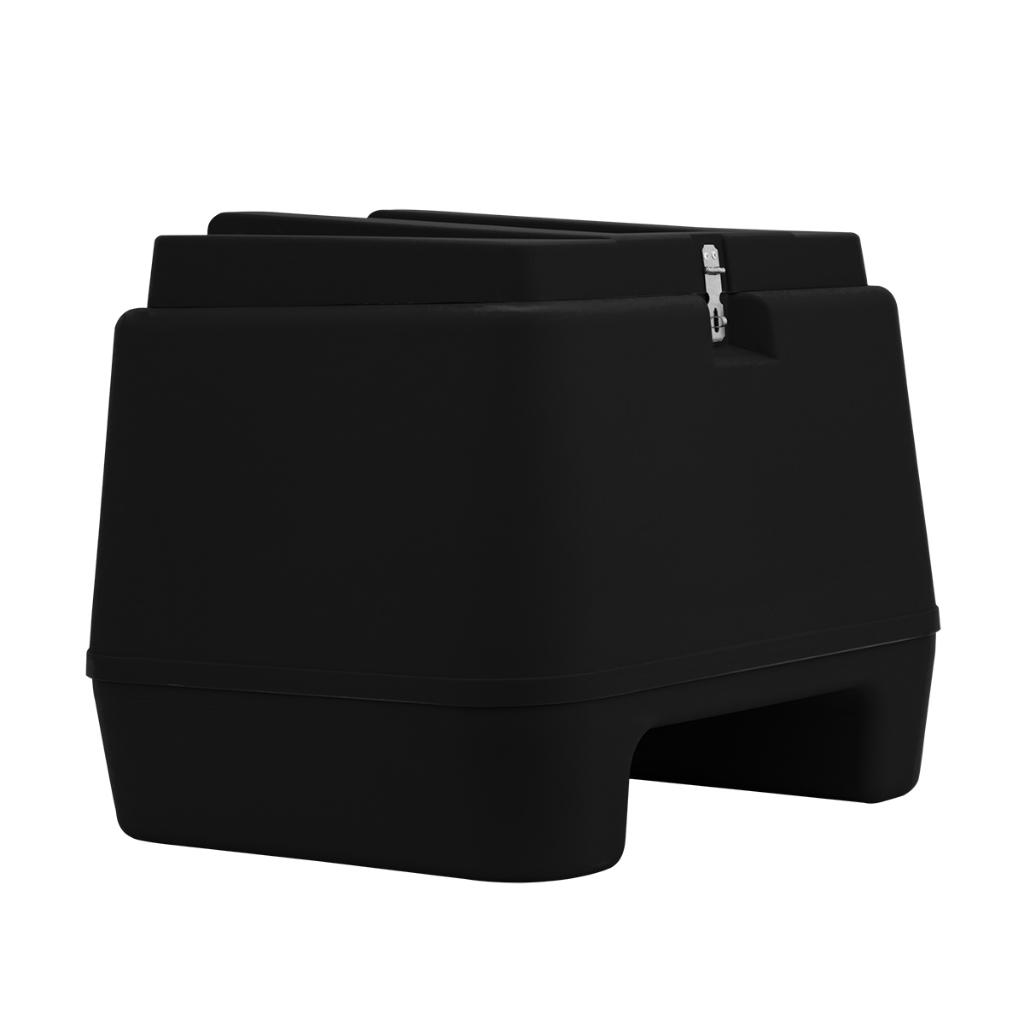 Baú Bauleto Plástico Para Moto 80 Litros Entregas Transporte Motoboy Frete Cromo Forte Injetado