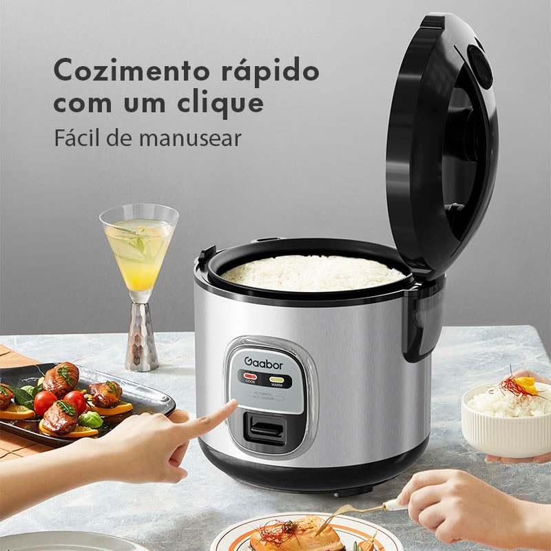 Gaabor Panela Elétrica De Arroz 2 Em 1 1L Com Cestinha De Vapor Cozinha Antiaderente Rc-20m01a