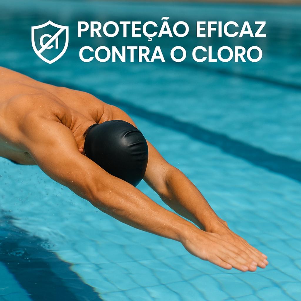 Touca Natação Hammerhead Lisa Silicone Adulto Impermeável Praia Piscina Mergulho
