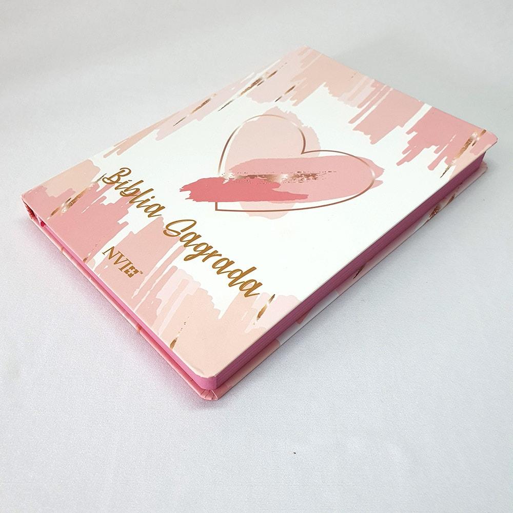 Bíblia Sagrada Slim Pinceladas De Amor Nvi Letra Maior Semi Luxo