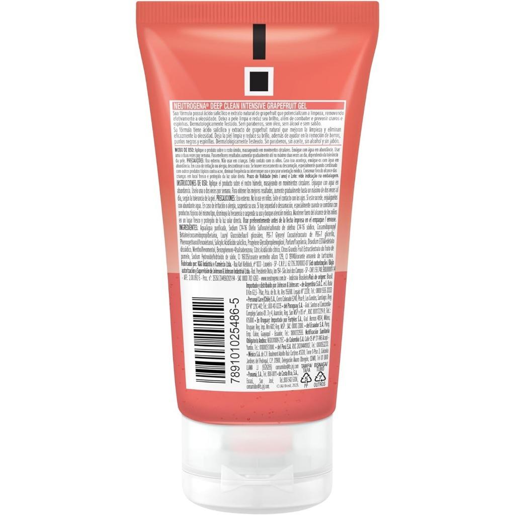 Gel De Limpeza Facial Neutrogena Deep Clean Intensive Grapefruit Com 60g
