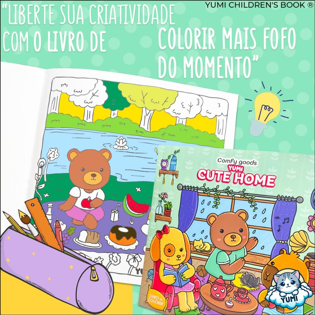 Coleção Livro De Colorir Comfy Goods Desenhos Variados Folha Acetato Papel 180g Edição Premium