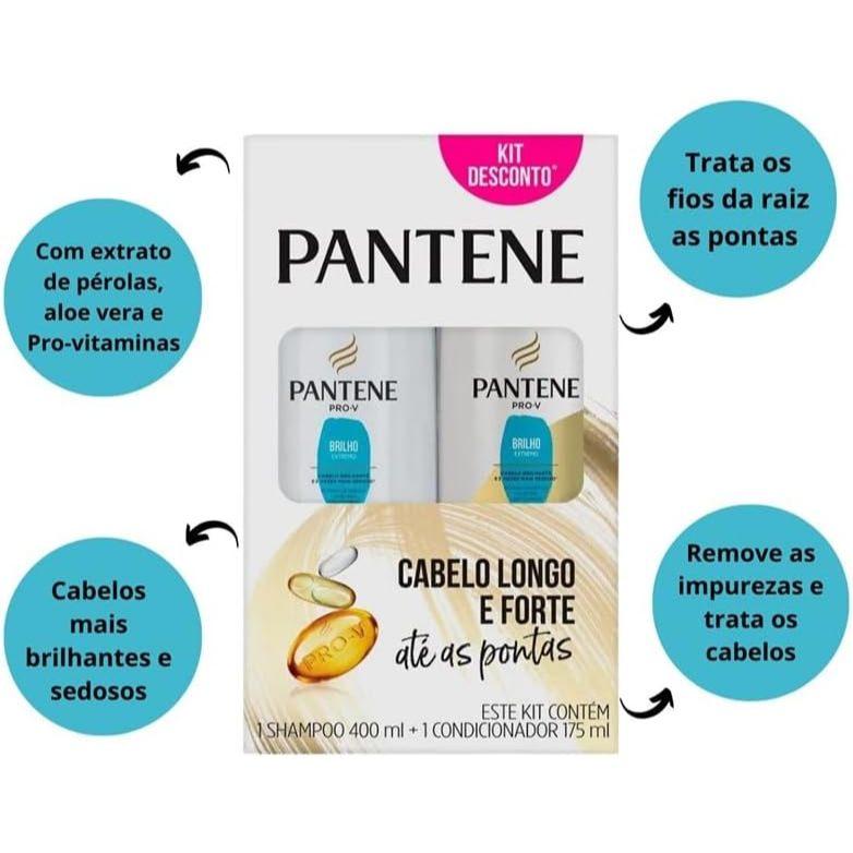 Pantene Brilho Extremo Shampoo 400ml + Condicionador 175ml