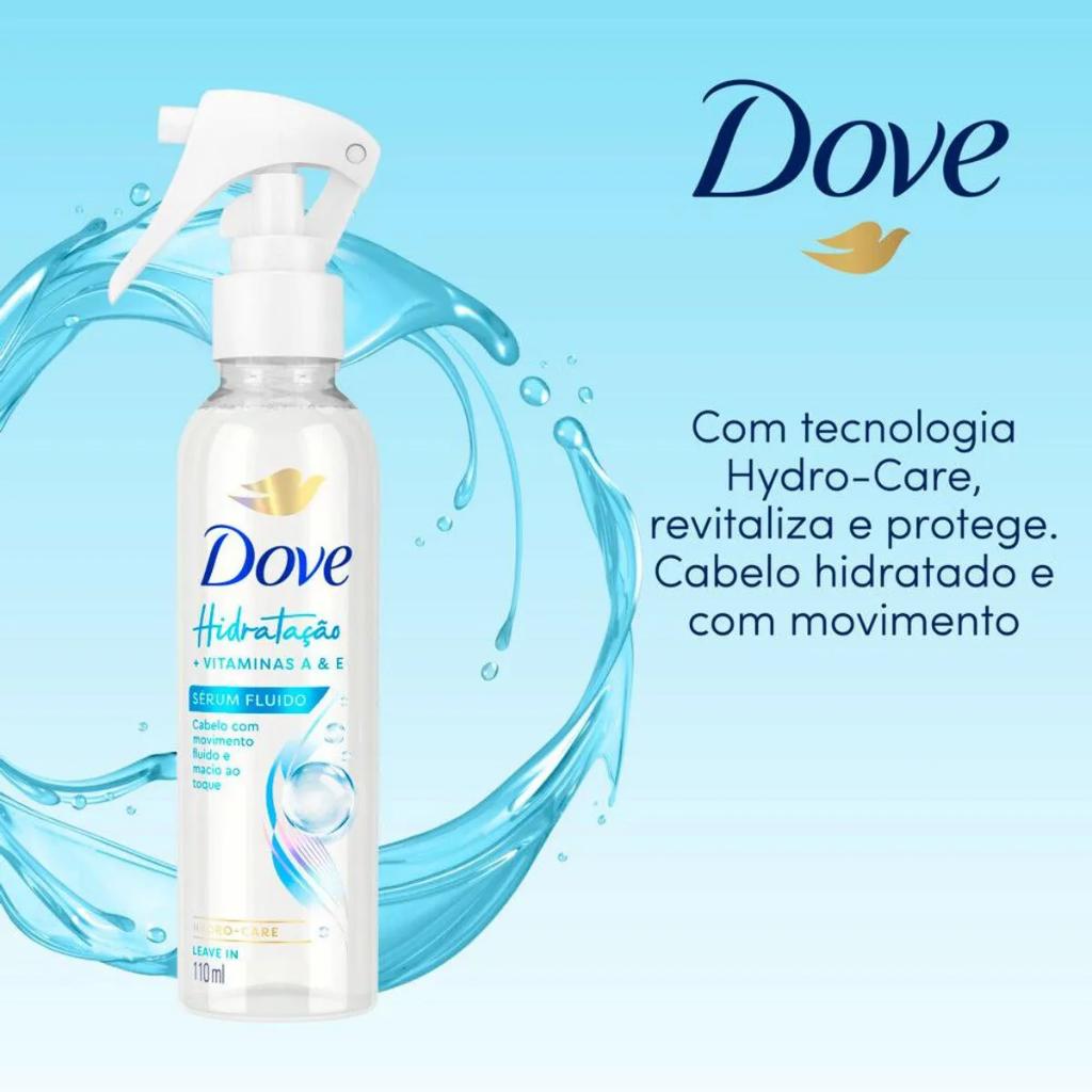 Sérum Fluido Capilar Dove Hidratação + Vitaminas A E Com 110ml