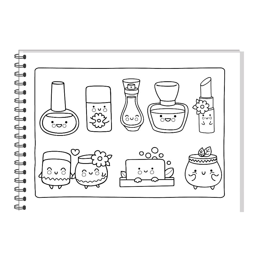 Cute Comfy Super Special 12 - Livro De Colorir Adulto - Dia De Skin Care - Espiral Sem Caneta