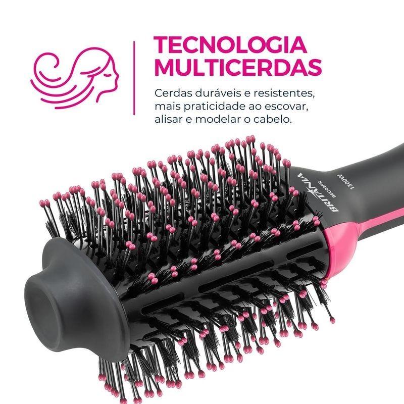 Escova Secadora Britânia 4 Em 1 1300w Bivolt - Bec02pr