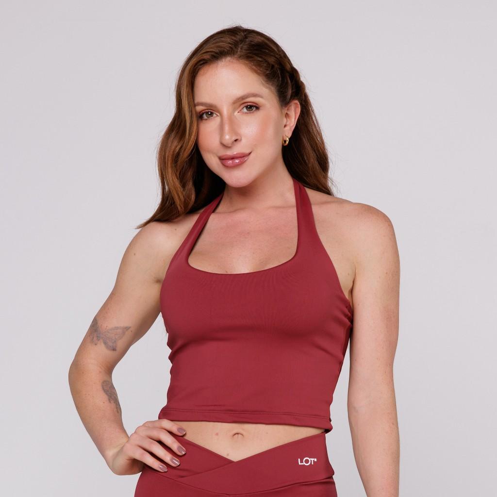 Top Fitness Feminino Várias Amarrações Academia Suplex Poliamida Premium Coleção Pace Up Lot