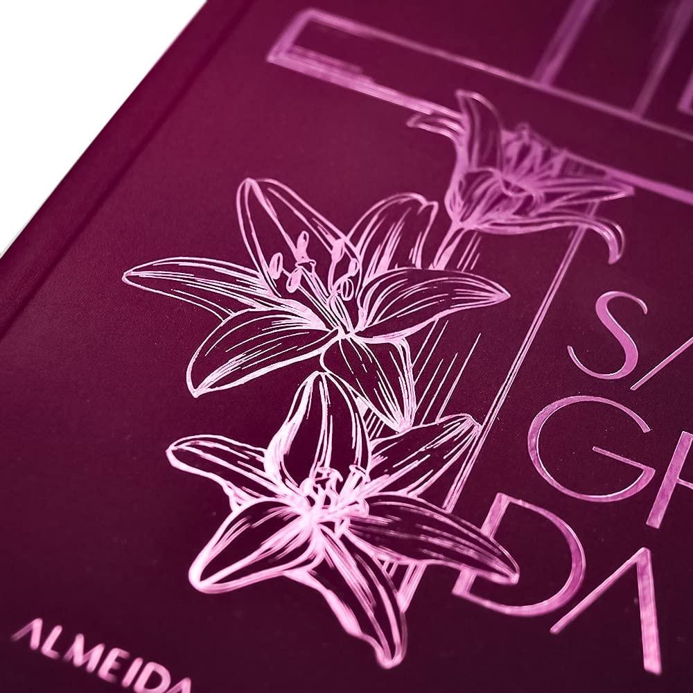 Bíblia Sagrada Cruz Floral Acf Letra Normal Capa Dura