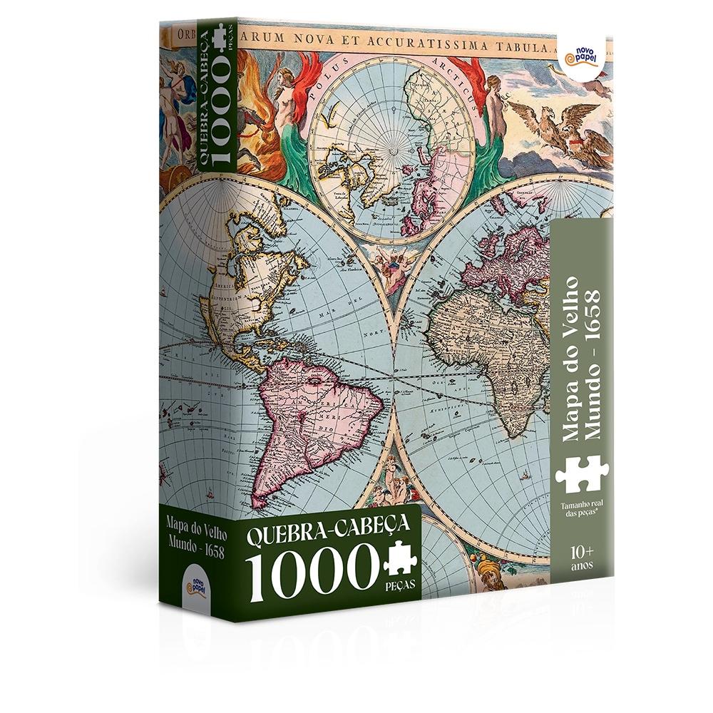 Quebra Cabeça Mapa Do Velho Mundo 1000 Peças - Toyster