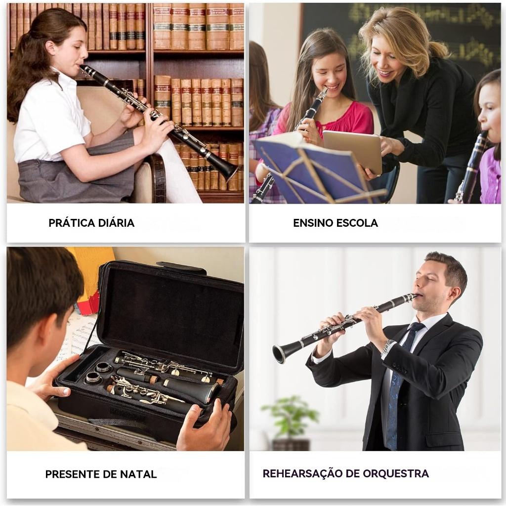 Clarinete Bb Clarinete 17 Teclas 6 Anéis Blackwinds Clarinete Profissional Instrumentos Musicais De Sopro De Madeira