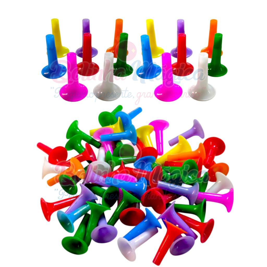 Kit 15 Mini Cornetas Colorida Brinquedo De Assoprar Lembrancinha Festa Infantil Festa Prenda Criança