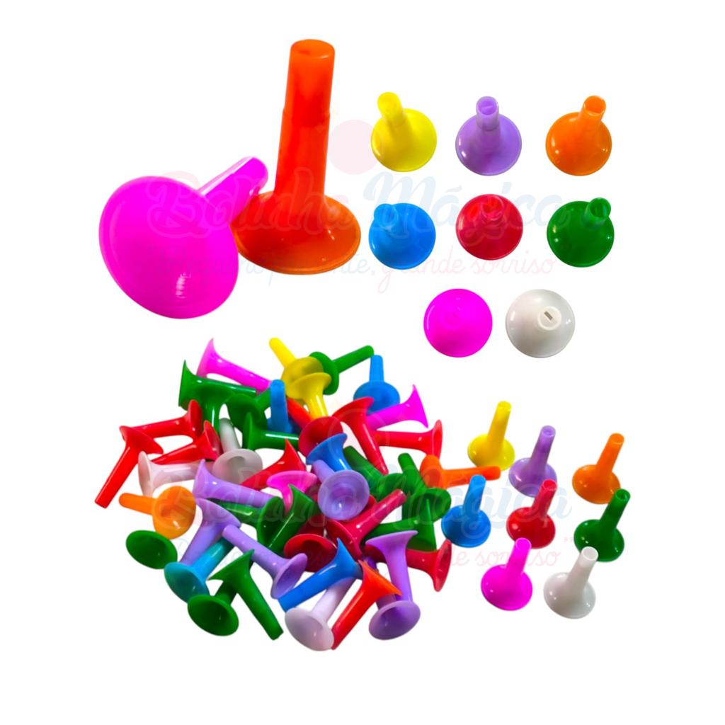 20 Mini Cornetas De Assoprar Coloridas Lembrancinha Infantil Kit Festa Aniversário Prenda Quemersse