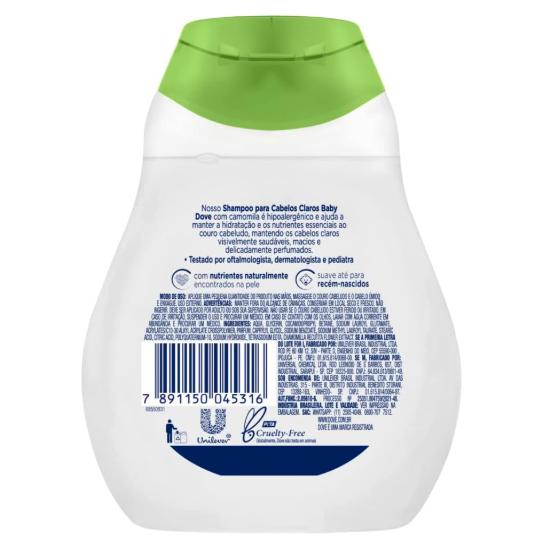 Shampoo Baby Dove Hidratação Glicerinada Camomila 200ml (cabelos Claros)