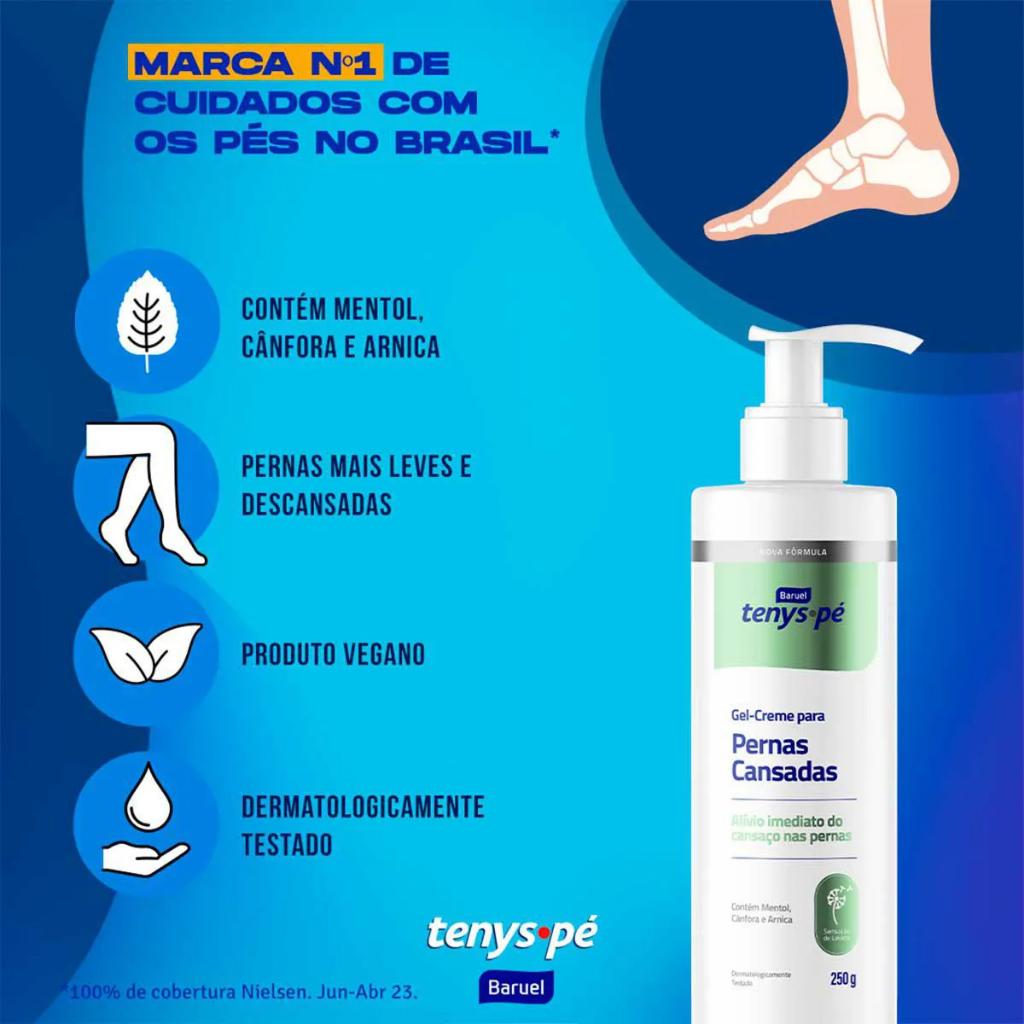 Tenys Pe Baruel Gel Creme Pernas Cansadas 250g