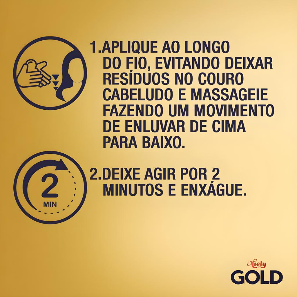 Condicionador Niely Gold Óleo Argan Pós Química 175ml