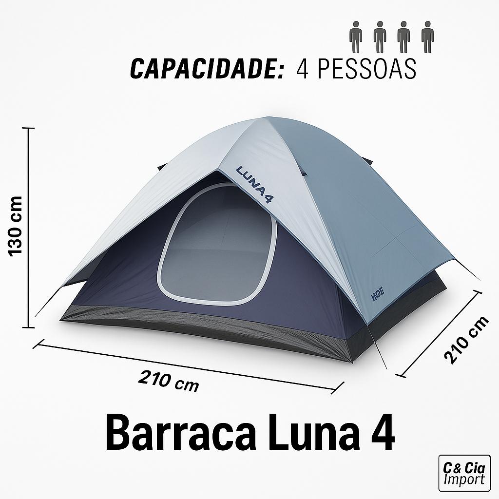 Kit Barraca Iglu Luna 4 Pessoas + Colchão Inflável + Bomba De Pé +kit Reparo Casal Mor