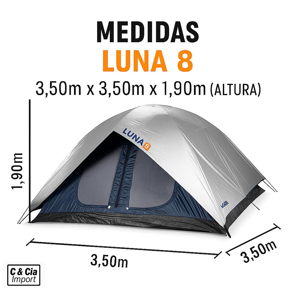 Barraca Camping Luna 8/7/6/5 E 4 Lugares Inglu Acapamento Familia
