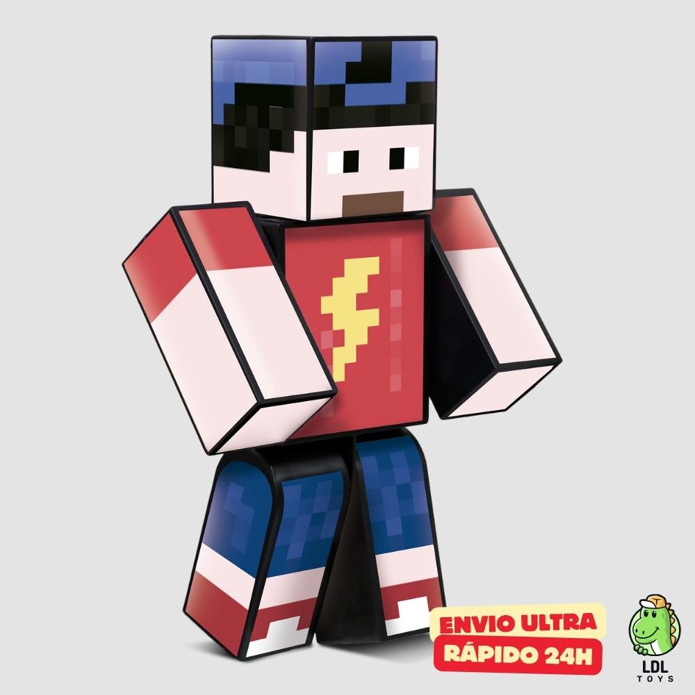 Boneco Aventuras De Mike 25cm Articulado Acompanha 3 Chaveiros Youtuber Original Algazarra
