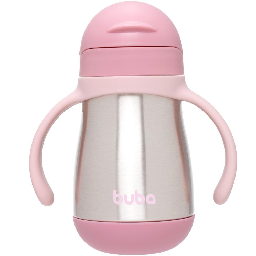 Copo Térmico Parede Dupla Com Canudo 270ml - Buba