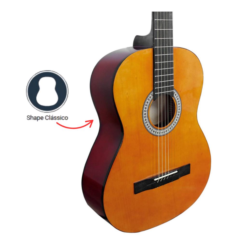 Violão Mylon Clássico Acustico Giannini Start N-14 N Ideal Para Iniciantes Com Capa E Correia
