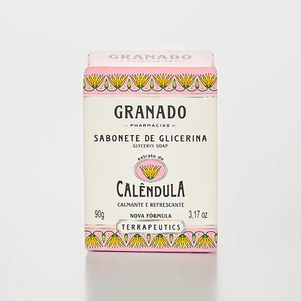 Sabonete Barra De Glicerina Granado Calêndula 90g
