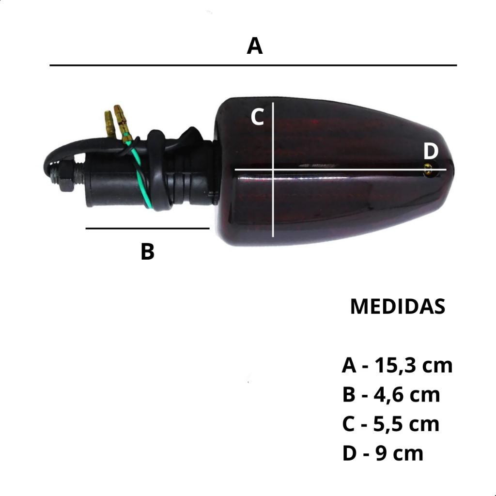 Pisca Seta Moto Para Nx4 Falcon 400 Ambar Jogo