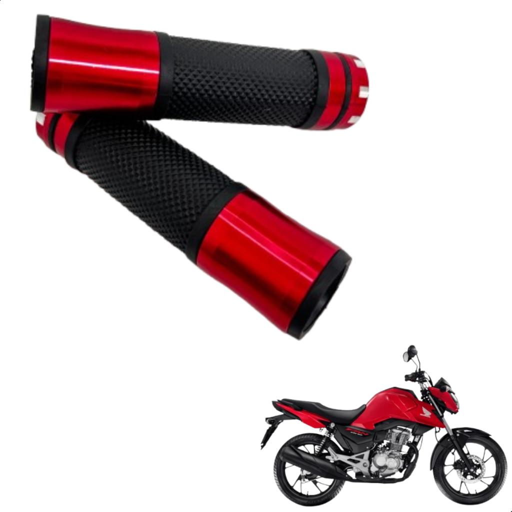 Par Manopla Com Peso Esportiva Punho Curto Alumínio Moto