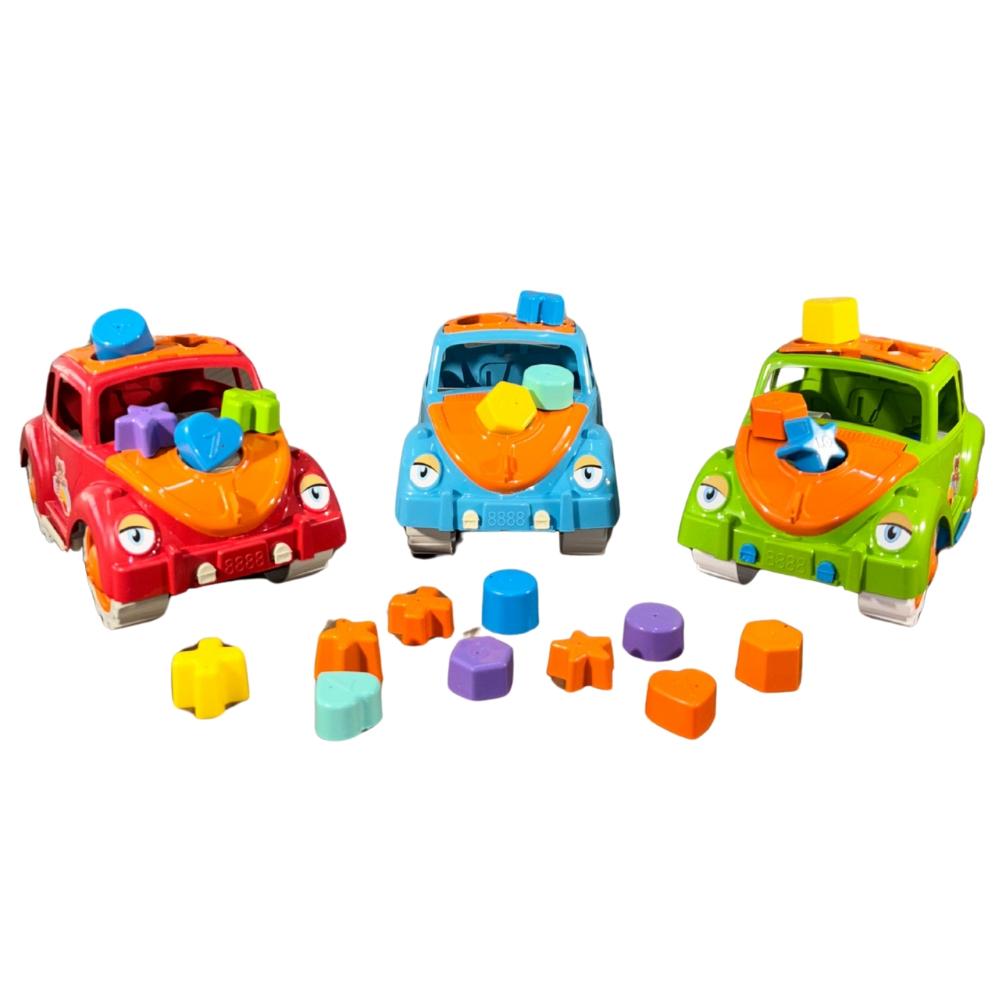 Fusca Educativo Menino Brinquedo Pedagógico Com 6 Peças Para Montar - Queen Shop