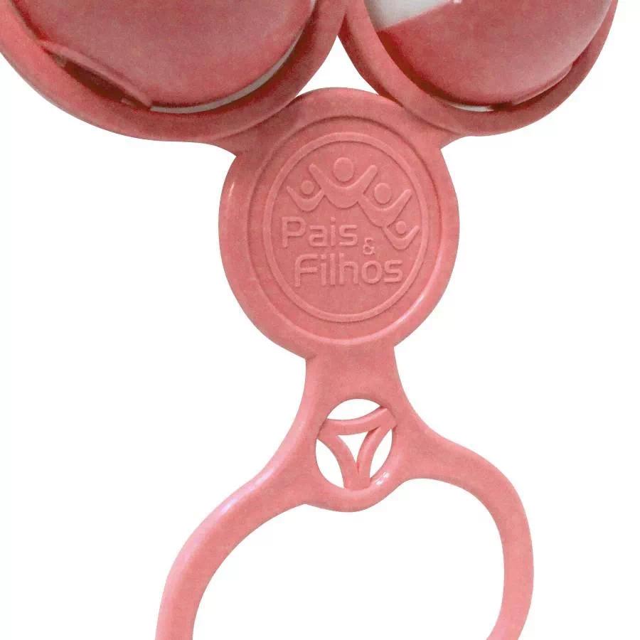 Chocalho Rosa Infantil - Pais E Filhos