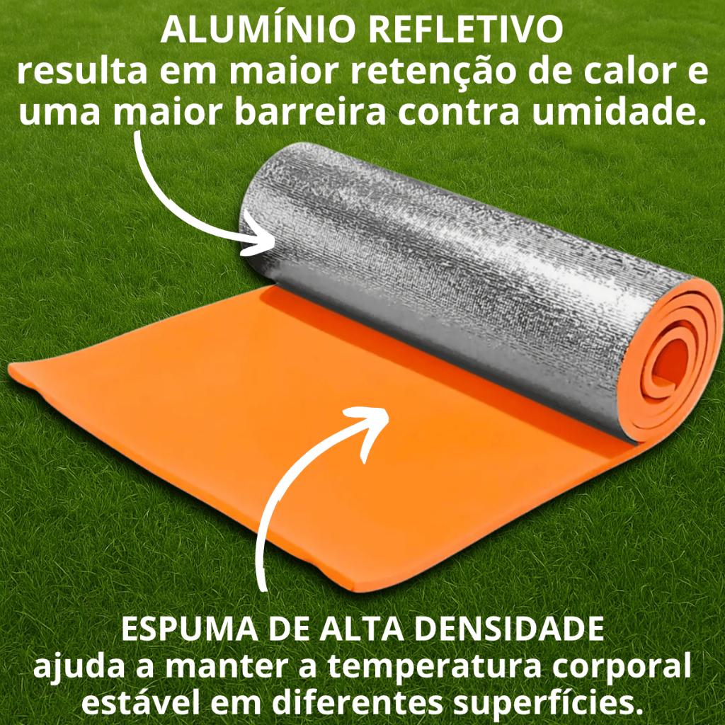 Isolante Termico Camping Eva Face Aluminizado Proteção Colchonete Forro Saco De Dormir Pesca Trilha Acampamento Camping