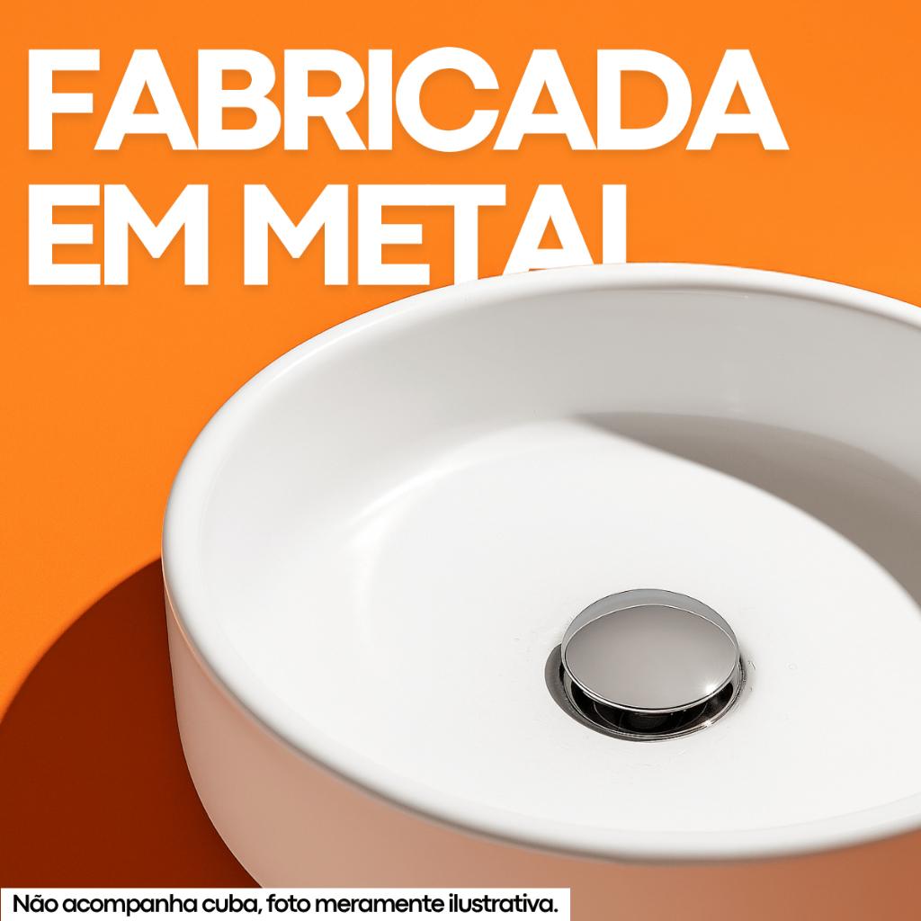 Valvula Click Cuba Pia Lavabo Inteligente Metal Cromado 7/8 Preço Imperdível