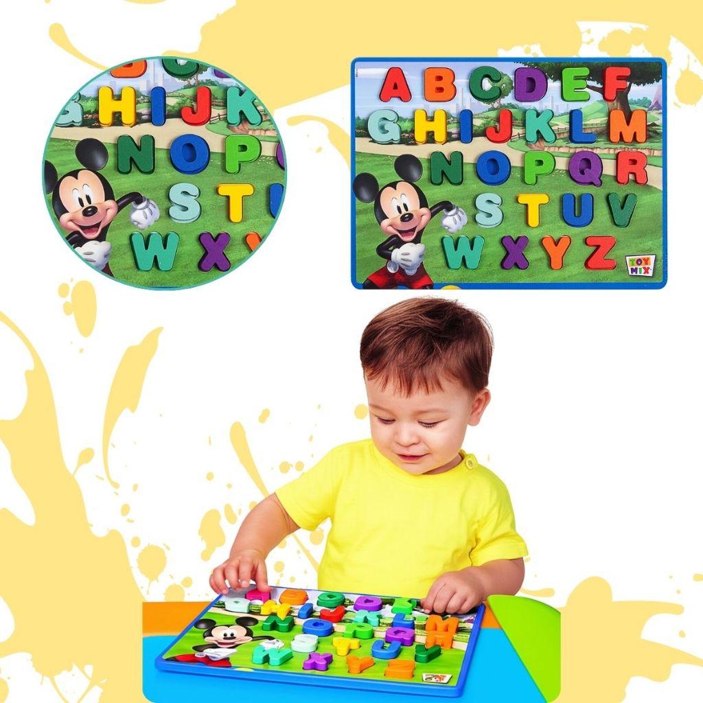 Kit Educativo Disney Quebra Cabeça Aprendizado Desenvolvendo E Brincando Com Números E Letras