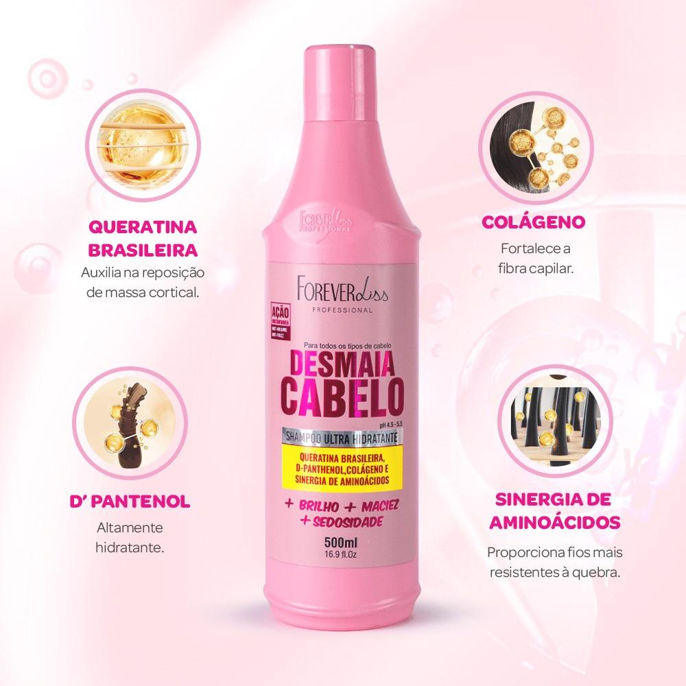 Shampoo Desmaia Cabelo Forever Liss 500ml