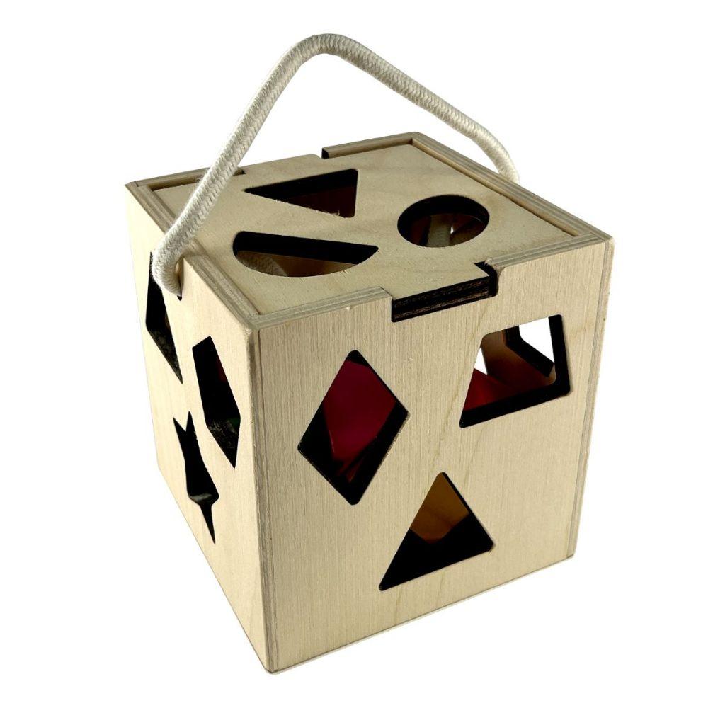 Cubo Encaixe Formas E Cores Brinquedo Educativo Divertido Mdf Brinquedo Montessori Atividades Bebe