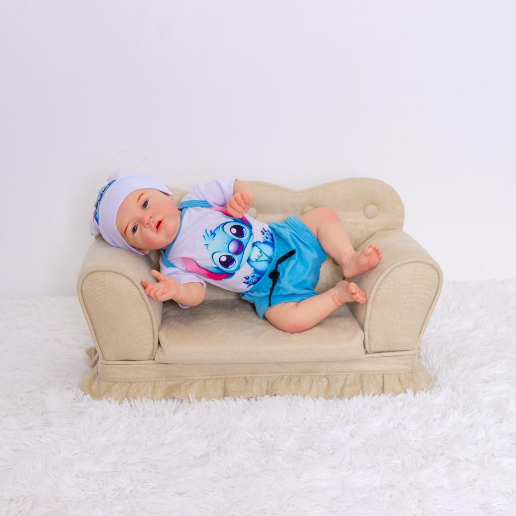 Bebê Reborn Boneco Realista Menino Original De Silicone Pode Dar Banho