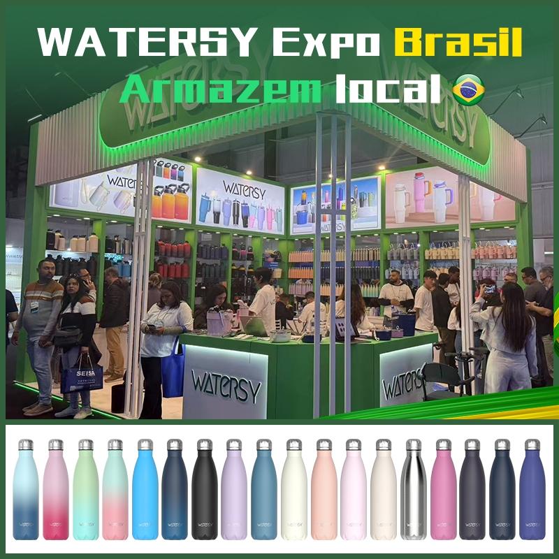 Watersy Garrafa Térmica De Água Squeeze 500ml Térmica Inox Colorida Academia Escola Academia