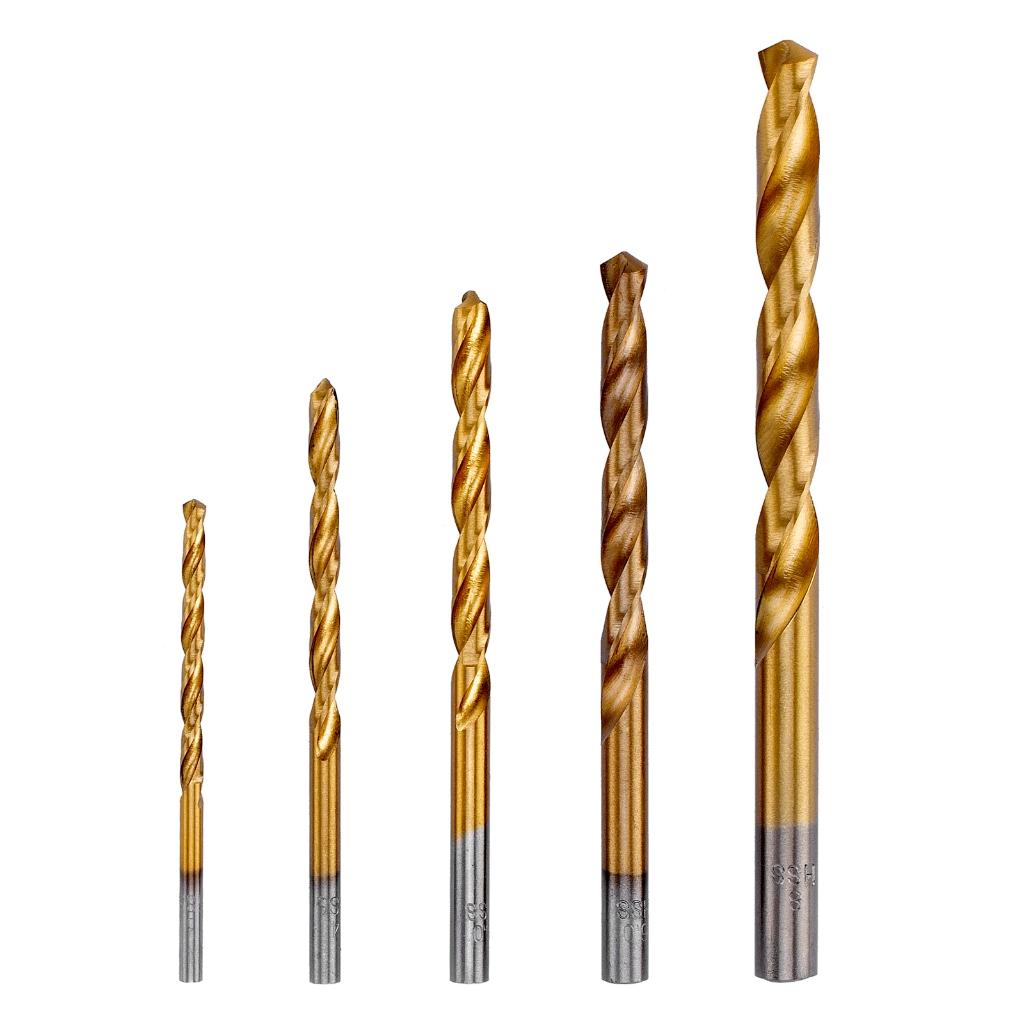 Jogo Brocas Hss 3 A 8mm Mtx Para Metal Nitreto De Titânio 5pç