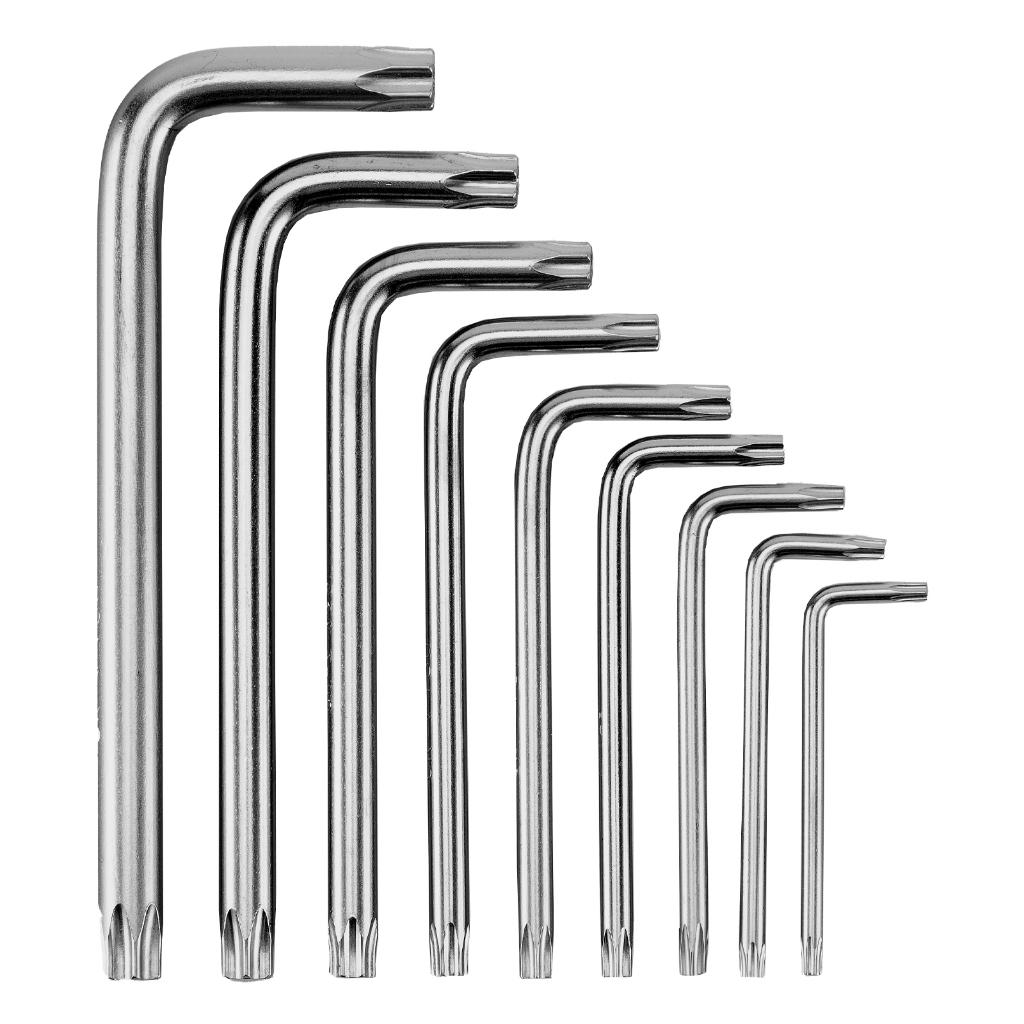 Jogo Chave Torx T10 A T50 Mtx Curta Com Furo Guia 9pç