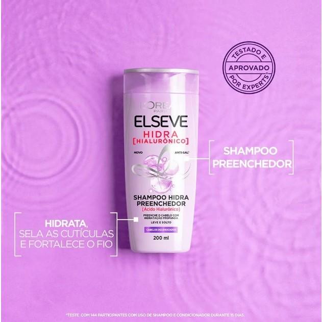 Kit Elseve L Oréal Paris Hidra Hialurônico - Shampoo 200ml + Condicionador 200ml