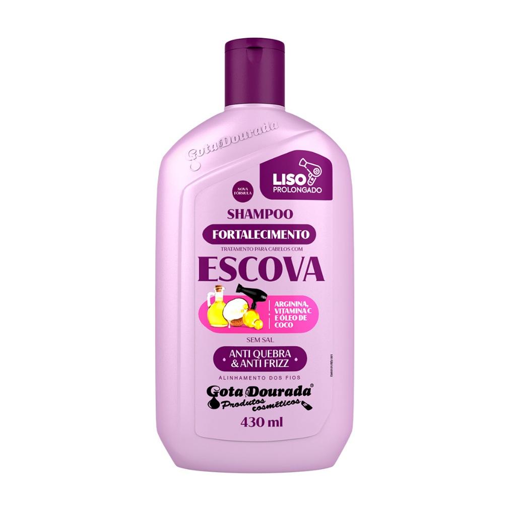Shampoo E Condicionador Escova Gota Dourada - Embalagem Econômica De 430ml Cada